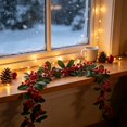 thumbnail image 6 of Aurorax Christmas Wreaths for Front Door,Christmas Garland 5.9ft Rustic Berries Garland for Fireplace Wall Porch, 6 of 6