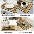 thumbnail image 4 of Coffee Mat, Coffee Mug Vintage Design Coffee Bar Mat for Coffee Station Accessories and Organizer, Absorbent Dish Drying for Kitchen Counter, Coffee Bar Decor Coffee Machine Mat 19.5x12in, 4 of 7