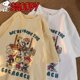 thumbnail image 2 of Camisetas de manga corta de Snoopy, camiseta estampada de algodón de Charlie Brown con dibujos animados Kawaii, camiseta informal holgada de verano para parejas, regalo, 2 of 5