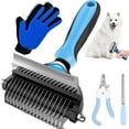 thumbnail image 1 of Cepillo 2 en 1 EDECOR Azul Deslanador para Perros y Gatos de Pelo Corto o Largo, 1 of 9