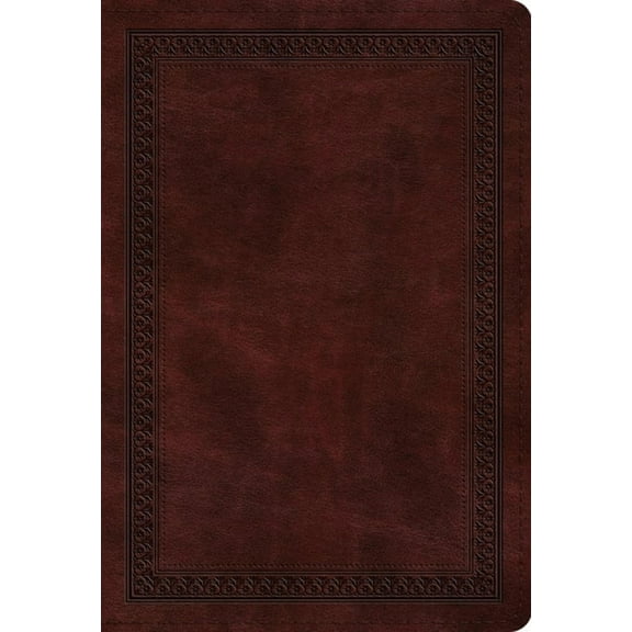 ESV Large Print Compact Bible, Red Letter (Trutone, Mahogany, Border Design), (Hardcover)