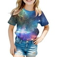 thumbnail image 3 of TZEWGL Chemise Décontractée pour Fille Garçon Manches Courtes Col Rond Fantaisie Impression 3D Haut Pailleté pour Bébé Taille 6-7T, 3 of 3