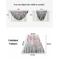 thumbnail image 6 of Waterfall Valances for Windows, Pink Teal Forest Kitchen Sheer Valance Curtains, Modern Oil Painting Art Rod Pocket Elegant Swag Valances for Living Room Bedroom, 47.2"x38.5", 1 Panel, 6 of 8