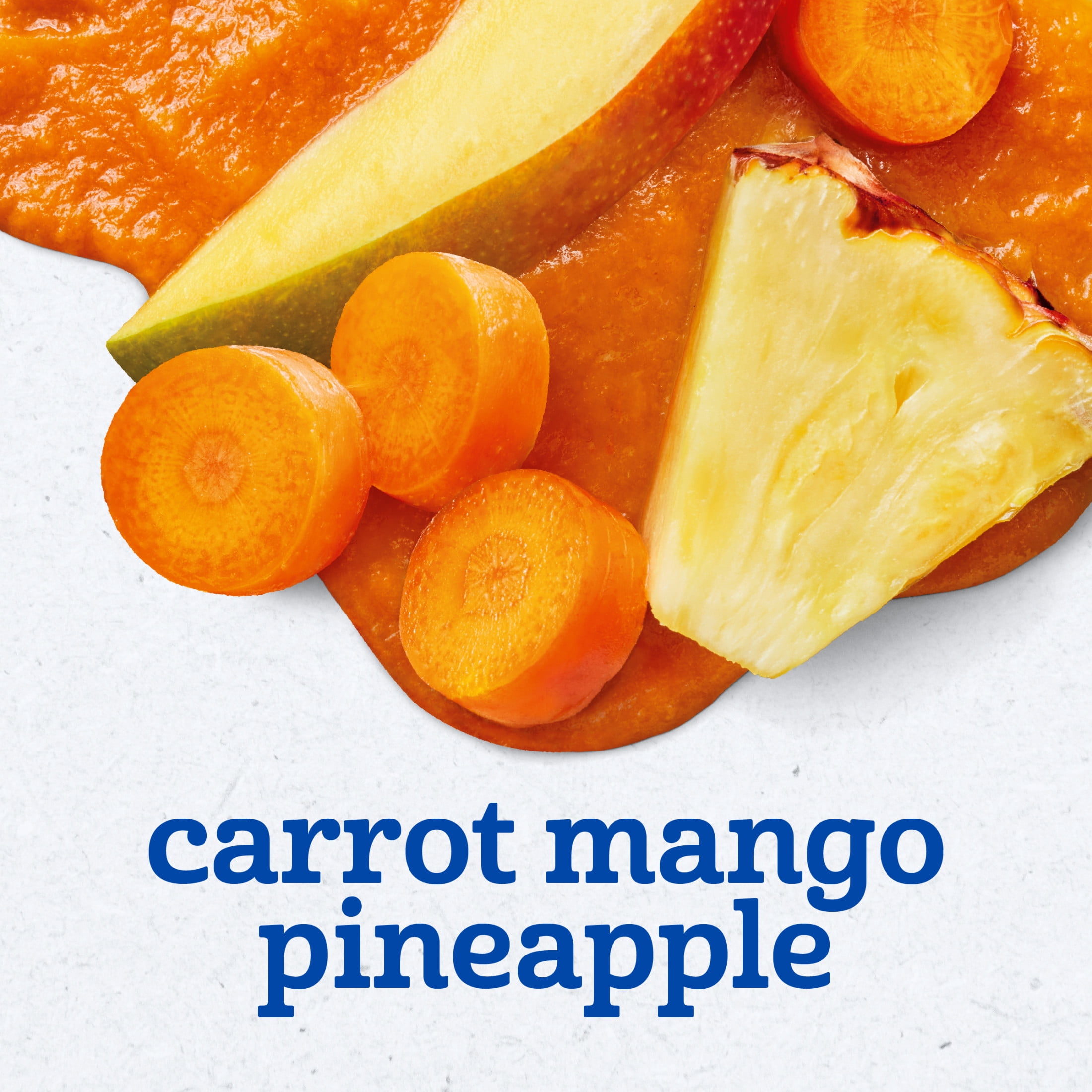 Gerber 2nd Foods, Carrot Mango Pineapple Baby Food, 4 oz Tubs (2 Pack)