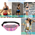 thumbnail image 5 of Fanny Packs para mujer Festival Party Rave Shiny Phanny Pack Viajes Senderismo Riñoneras, 5 of 5