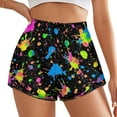 thumbnail image 2 of Women's Originals Shorts, Jersey Sports Shorts, Gym Shorts For Women, Paint Splatters, XS, Plus Size Available, 2 of 5