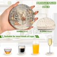 thumbnail image 3 of Christmas Trees Deer Snow Gifts Lambs 6 Pcs Drink Coasters with Holder Absorbent Coasters Woven Coasters for Drinks Table Desk Protection Home Decor, 3 of 7