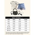 thumbnail image 2 of EMMIOL Women's Mid-Low Rise Distressed Denim Shorts - Rhinestones Fringe Summer Jorts, 2 of 5
