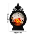 thumbnail image 3 of Halloween Mini Lanterns Portable Candle LED Halloween Lamp Lights,Small Lantern Decorative Indoor with Pattern Glass for All Saints' Day Party Decor,Hanging Candle Holder Ornaments, 3 of 4