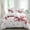 White Deep Red, variant on Red Flowers Set of 4 Bedding Quilt Covers, Chinese Plum Traditional Ink Painting 4-Piece Bed Sheet Set with Extra Soft Bed Sheets Quilt Cover Pillowcase, Queen