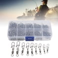 thumbnail image 3 of Fishing Swivels Snaps Set, 210pcs High Strength Portable Wear  Fishing Line Connector  for Saltwater and Freshwater, 3 of 8