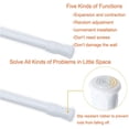 thumbnail image 3 of 2 Pack Small Tension Rods 15.7 in to 28 Curtain Rods Window Rods in Extendable Width Spring Cupboard Bars for Kitchen Utensils, Closet, and Cabinet, Fit in The Spaces to Stay Up, 3 of 7