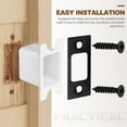 thumbnail image 4 of MOVTOTOP Door Lock Latch Box Strike Plate - Security Door Lock Deadbolt Strike Plate And Box With Screws - Universal Door Hardware Replacement Solution For Misalignment/Jamming/Sticking, 4 of 7