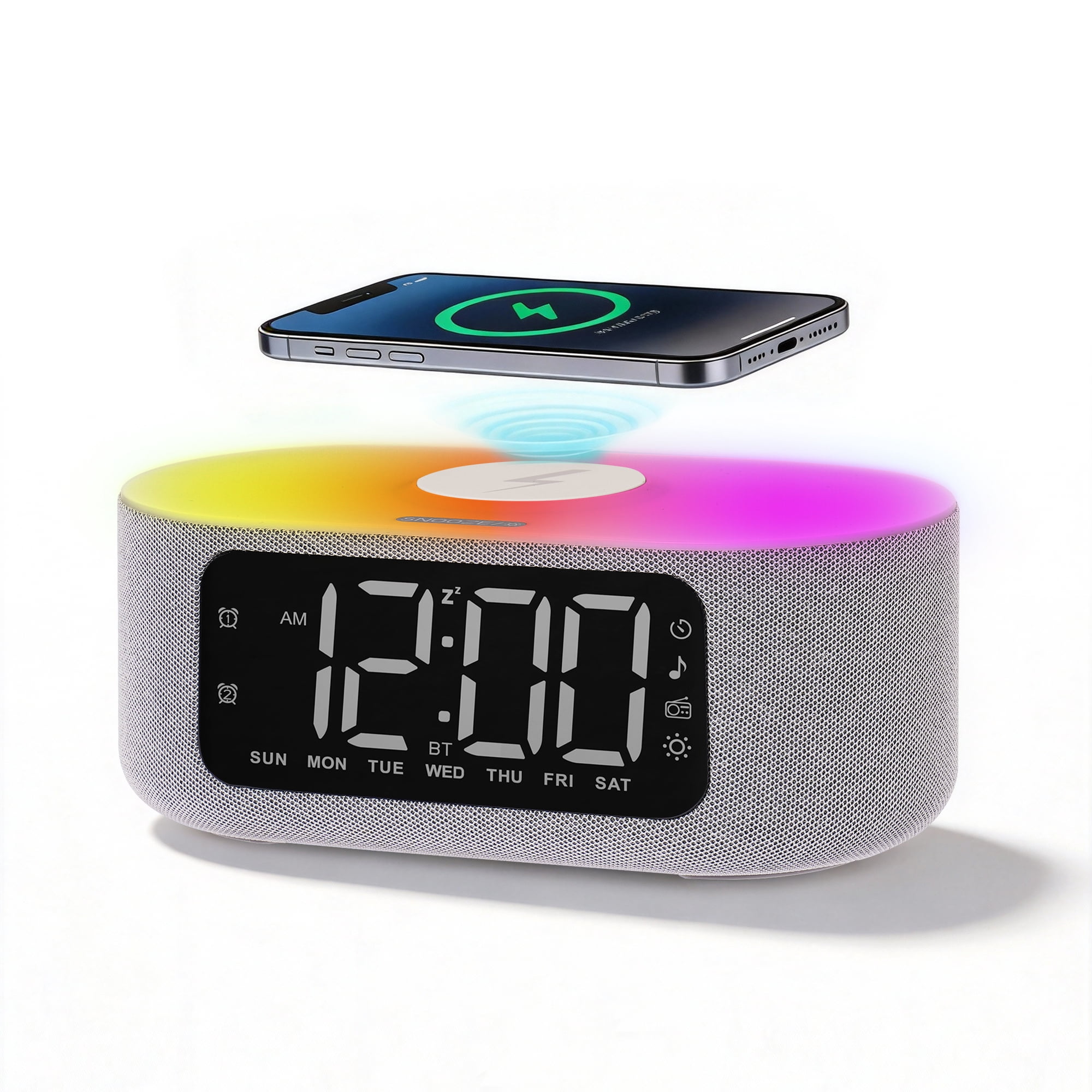 VOLIVO RGB 5.3 Bluetooth Speaker with Digital Alarm Clock, 15W