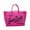 Rose Red, variant on Women's Large Capacity Fashionable Straw Coffee Brown Tassel Beach Bag, Ladies Cotton Canvas Tote Bag Handbag