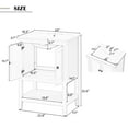 thumbnail image 3 of Freestanding Bathroom Vanity with Sink, 24In Modern Bathroom Storage Cabinet With Open Shelf And 2 Doors For Small Space Home Apartment Dormitory, 3 of 9