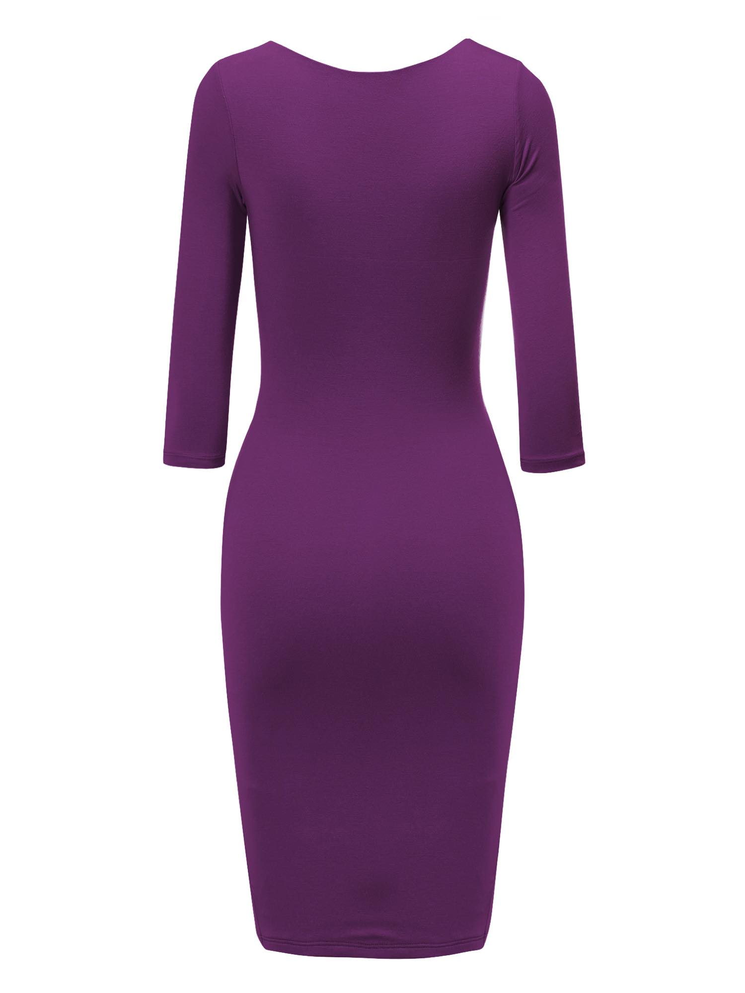 deep purple bodycon dress