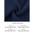 thumbnail image 5 of DARING DIVA Women's Short Sleeve Contrast Color Knit Sweater Cardigan XL Dark Blue, 5 of 6