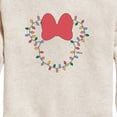thumbnail image 2 of Disney - Christmas Lights Minnie Head - Toddler Boys Fleece Crew Sweatshirt, 2 of 4