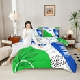 thumbnail image 4 of Homewish Teens Green Blue Flower Leaves 3 Pieces Queen Comforter Set,Vintage Aesthetic Ultra Soft Bedding Sets,Minimalist Mid Century Bedding Comforter Set,Microfiber Bedroom Decor,Reversible, 4 of 8