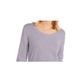 thumbnail image 2 of Style & Co Women's 3/4-Sleeve Scoop-Neck Top   Purple Size Small, 2 of 3