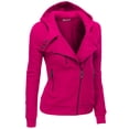 thumbnail image 2 of Doublju Women's Fleece Zip-Up High Neck Jacket for Women with Plus Size, 2 of 3