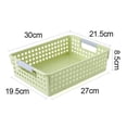thumbnail image 2 of OUNONA 4pcs Stackable Plastic Storage Baskets For Office Home Organization File Bins Compact Desktop Storage, 2 of 8