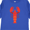 thumbnail image 4 of Inktastic Lobster Cute Ocean Creature Boys or Girls Long Sleeve Toddler T-Shirt, 4 of 5