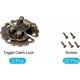 thumbnail image 5 of Toggle Catch Lock (30mm x 30mm) 5Pcs, Zinc Alloy Hasp Latches - for Cabinets Boxes Suitcases, Bronze Tone, 5 of 5