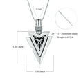thumbnail image 2 of Constantlife Arrowhead Necklace for Men Cremation Jewelry for Ashes Urn Necklace for Ashes Of Loved One Ash Holder Necklace, 2 of 6