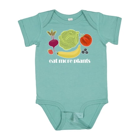 

Inktastic Vegan Eat More Plants Vegetarian Gift Baby Boy or Baby Girl Bodysuit