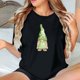 thumbnail image 1 of Puntoco Liquidación de camisetas cortas para mujer Camiseta de manga corta con cuello redondo y estampado informal a la moda para mujer, 1 of 5