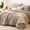 E-Khaki, variant on Full Comforter Set Navy Seersucker 7 Pieces Bed in a Bag Luxury All Season Bedding ，with Down Alternative Comforter Sheets Pillowcases Shams