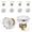Antique Brass, variant on Crystal Cabinet Knobs 8 Pack Clear Glass Pulls for Kitchen Bedroom Bathroom Living Room Furniture, Brushed Nickel Base Old Style Cabinets Closet Dresser Drawers Cupboard Handles