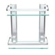 thumbnail image 1 of Estante De Vidrio Templado Estante De Baño De Vidrio De Doble Capa Soporte Montado En La Pared Organizador De Ducha De Baño De Vidrio Soporte De Champú Para Baño Hogar Cocina Moyic HA019365-00, 1 of 6