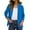 Blue, variant on Ayolanni Open Front Blazer for Women Blue Work Casual Fitted Collared Pockets Light Clothes Coats for Women L