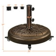thumbnail image 5 of Topeakmart 45 lb Outdoor Patio Rolling Market Umbrella Base Stand, Bronze, 5 of 7