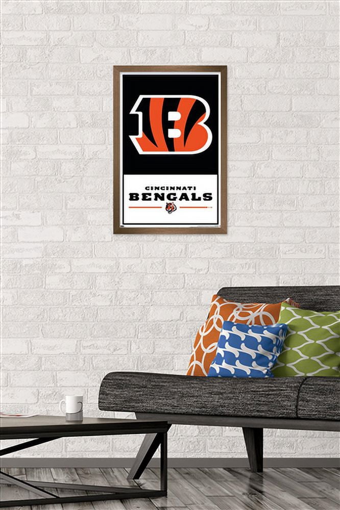 NFL Cincinnati Bengals - Logo 21 Wall Poster, 14.725" x 22.375", Framed