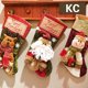 thumbnail image 1 of Calcetín navideño, 3 bolsas grandes de regalo de Navidad, calcetín navideño de Papá Noel, muñeco de nieve y reno, calcetín navideño colgante, decoración para chimenea de árbol de Navidad, vitrina de dulces Rojo Verde, 1 of 5