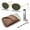 Polished Arista Gold Frame | G-15 Green Lens, variant on RB3547 OVAL METAL Oval Shaped Non-Polarized Sunglasses for Men & Women - Includes Official RAYBAN Eyewear Kit - Ideal Formal & Casual Wear Sunglasses - Dark Grey Lens