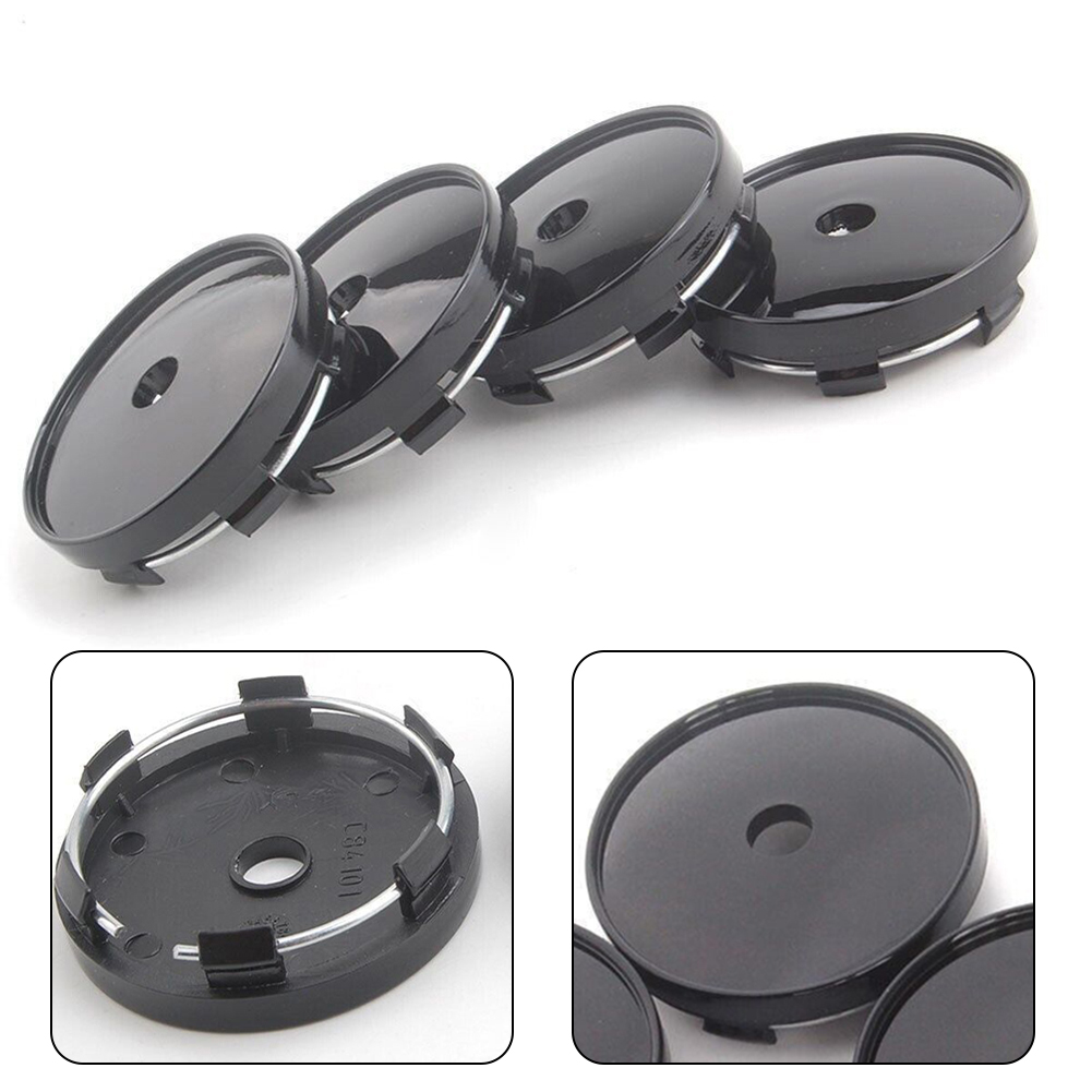 4pcs Car Blank Wheel Hub Center Cap Black 56mm Rim Cover Auto No Logo Badge Universal Car Wheel Rims Center Hubcap Cover