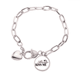 thumbnail image 1 of Pulsera Unbranded cadena de corazón Siempre me beso joyería encanto, 1 of 3