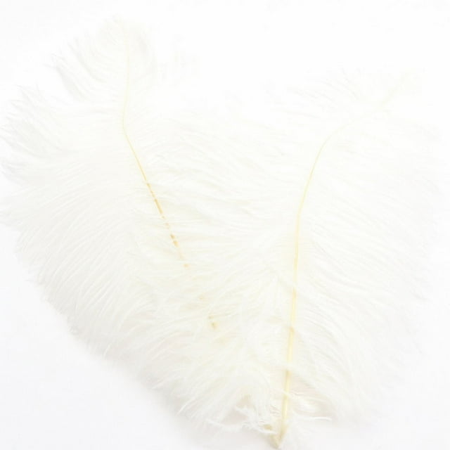 Ostrich Feather 30-35Cm Colorful Feather Decoration 97# White White Feather (1*Feather)
