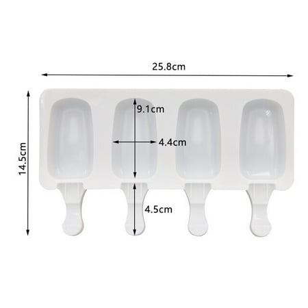 

DabuLiu 4 Cells /8 Cells Summer Ice Cream Silicone Mold DIY Ice Pop Maker Freezer Fruit Juice Popsicle Mould Ice Tray Cake Baking Mold