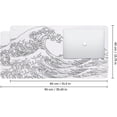 thumbnail image 3 of White Extended Gaming Mouse Pad Large Stable Rubber Base Mousepad, Stitched Edges, Keyboard Mouse Mat Desk Pad for Work, Game, Office, Home, 35.4x15.7 in, 3 of 6