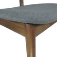 thumbnail image 4 of Noble House Currant Fabric Upholstered Dining Chairs, Set of 2, Walnut and Gray, 4 of 8