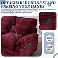 thumbnail image 5 of MOONMISS Chenille Upholstered Oversized U-shaped Comfy Modular Sectional Sofa with Storage Ottoman-Wine Red, 5 of 7