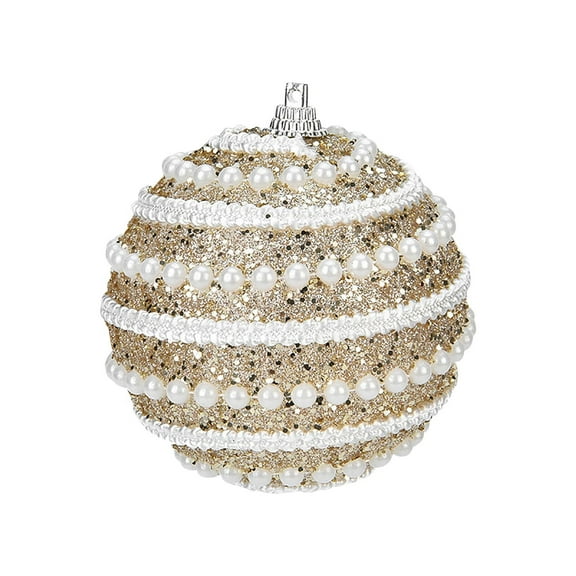 Christmas JoyMoreHome Christmas Tree Ball Ornament 3.14" Red White Glittering Shatterproof Foam Hanging Christmas Ball Ornaments for Xmas New Year Birthday Home Party Supplies
