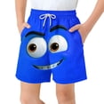 thumbnail image 1 of Pantalones cortos de bolsillo para niños con cordón elástico estampado casual traje de baño pantalones de cinco puntos, 1 of 8