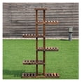 thumbnail image 6 of 6 Tier Garden Plant Stand Wooden Flower Rack - Indoor Outdoor Shelves for Plants, Display Shelf for Flowers, Succulents, Books - 29.5" x 10" x 55.5", 6 of 9